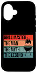 iPhone 16 BBQ Smoker Grill Master The Man Myth Legend Retro Vintage Case