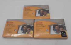 3 Packs Of Kodak Premium Photo Picture Paper Inkjet Printer 75 Sheets 10 x 15cm