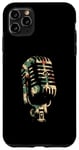 Coque pour iPhone 11 Pro Max Microphone camouflage – Vintage Singer Live Music Lover