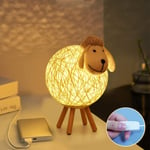 Veilleuse led, Mouton Lampe de Chevet en Rotin, Veilleuse Enfant Projecteur, Lampe Nuit led pour Chambre, Chambre Bébé, Salon, Cadeau, 110cm