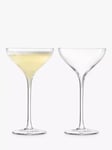 LSA International Savoy Glass Champagne Saucers, 250ml, Set of 2, Clear