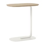 Muuto - Relate Side Table Solid Oak Off-White 60,5 cm - Småbord & sidebord - BIG-GAME - Hvit - Metall/Tre