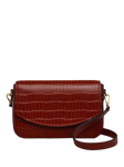 Radley River Road Glossy Croc Effect Leather Crossbody Bag, Rust