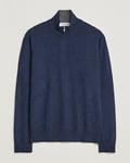 Gran Sasso Wool/Cashmere Half Zip Navy Melange