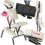 TecTake® Chaise de Massage Fauteuil Tabouret Pliable Tabouret Ergonomique Rembourrage Extra-épais, Sac de Transport, Massage Dos Massage cervicales et Cou Massage Tete Massage Visage Massage Pieds