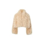 Harvey Faux Fur Ls Jakke, Light Beige