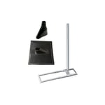 Support de chevrons de toit Charpente Fixation Antenne Parabole Acier 1m Mât 48mm + Manchon Noir + Tuile plastique / Alu Noir