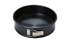 Circulon Ultimum 9 Inch Springform Cake Tins for Baking - Round Loose Bottom Cake Tin, Freezer and Dishwasher Safe Carbon Steel Bakeware, Black