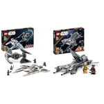 LEGO 75348 Star Wars Le Chasseur Fang Mandalorien Contre Le TIE Interceptor & 75346 Star Wars Le Chasseur Pirate, Jouet de Construction Le Mandalorien Saison 3 avec Minifigurines