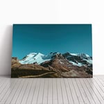 Big Box Art Canvas Print Wall Art Landscape Moon Above The Mountains | Mounted & Stretched Box Frame Picture | Home Decor for Kitchen, Living Room, Bedroom, Hallway, Multi-Colour, 20x14 Inch