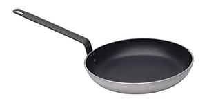 MasterClass MFRY28 KitchenCraft Professional Heavy Duty Non Stick Frying Pan, Aluminium, 28 cm , Black/Silver