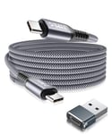 BASESAILOR USB Type C to C 100W Cable with USB Adapter 4.5M,Power Delivery Fast Charging Charger Cord for MacBook Mac Pro,iPad Air 4 5 Mini 6,Samsung Galaxy Note 10 S20 S22 S23 S24,Z Fold Flip,Tab S9