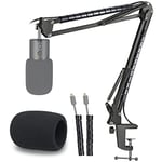 Razer Seiren X Boom Arm with Pop Filter - Mic Stand with Foam Windscreen Cover Compatible with Razer Seiren X Streaming Microphone by YOUSHARES