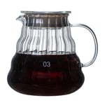 LFONCE Glass Coffee Server,Carafe Drip Coffee Pot,Coffee Kettle for Pour Over Coffee & Tea (700 ML)