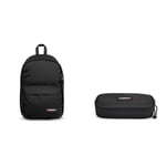 EASTPAK BACK TO WORK Backpack, 27 L - Black (Black) OVAL SINGLE Pencil Case, 5 x 22 x 9 cm - Black (Black)