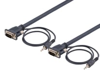 Deltaco RGB-903 - VGA / lyd-kabel - 3 m