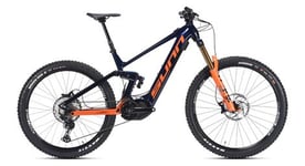 Vtt electrique tout suspendu sunn kern el finest shimano xt slx 12v 630wh mx  29 27 5    bleu orange