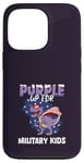 Coque pour iPhone 13 Pro Purple Up For Military Child Military Kids Dinosaure