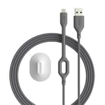 nolii USB A to Apple Lightning Cable | Apple MFi Certified 2 metre | Fast Charger | Kevlar Strength | Compatible with Apple iPhone 12 11 XS X XR 8 7 6s 6 Plus SE 5 5s 5c
