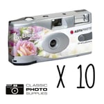 AGFA LeBox Flash Wedding disposable Camera - 27 Exposure x 10 - Party Pack