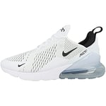 NIKE Men's Air Max 270 Sneaker, White White Black White 100, 8 UK