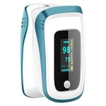 Wancooy Pulse_Oxymeter Fingertip Blood Oxygen Index Detector,Oxygen Index Monitor with Alarm,Read in 8s,SpO2 & PR & Pulse Wave,Auto-Sleep Function,OLED Display for Adults and Kids-nsh Approved (Blue)