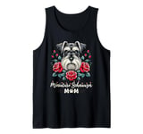 Roses Flowers Miniature Schnauzer Mom Schnauzers Tank Top