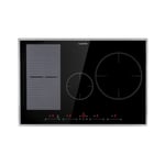 Induction Hob 77 cm 4 Ring Glass Ceramic Electric Induction Range Cooker Timer