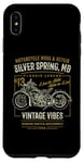 iPhone XS Max Silver Spring Maryland Retro Motorcycle Distressed Design Case