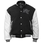 Mil-Tec Veste Base-ball Ny Av.patch Noir/Blanche Veste Mixte, Noir, S