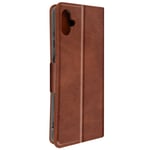 Vintage Card Holder and Video Support Case for Samsung Galaxy A05, Dark Brown