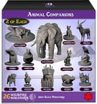 Wildspire 26 Animal Minis for DND Miniatures 28mm Unpainted Dungeons and Dragons Miniatures I for D&D Miniatures & DND Minis Fantasy RPG | for DND Figures & Tabletop Miniatures | Campaign Setting