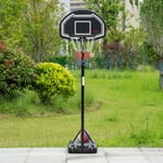 Portable Kids Basketball Hoop Stand Outdoor Sports Games Adjustable Height Black