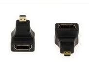 KALEA-INFORMATIQUE Adaptateur avec Angle 90° HDMI (Type A) Femelle vers Micro HDMI Mâle (Type D)