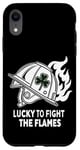 Coque pour iPhone XR Fier pompier irlandais américain - Lucky to Fight the Flames