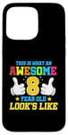 Coque pour iPhone 15 Pro Max Voici à quoi ressemble un enfant génial de 8 ans : 8e anniversaire