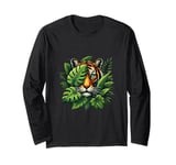 Tiger in the jungle with wilderness and nature Long Sleeve T-Shirt