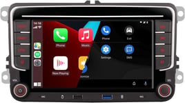 Autoradio Carplay Pour Vw Golf 5 Skoda Polo Caddy Tiguan Passat, Sans Fil Carplay Android Auto Poste Radio Voiture Écran Screen Car Radio Récepteur Tactile 7 Pouces Stéréo Avec Bt Fm Rds Usb