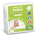 Babysom - Protège Matelas Bébé Bamboo - µtaille | Alèse imperméable Souple et Silencieuse | Bouclette Éponge | Viscose Douce et Respirante | Oeko-Tex®