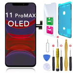 Ecran OLED Remplacement pour iPhone 11 Pro Max, Joint d'Ecran, Verre Trempe +Kit