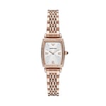 Emporio Armani Montre pour femme, mouvement à deux aiguilles, boîtier en acier inoxydable or rose de 26 mm avec bracelet en acier inoxydable, AR11406