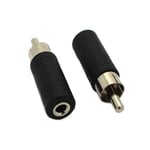 Plug Audio Adapter 3.5mm Female Jack RCA to 3.5mm Adapter RCA Male Plug