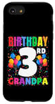 Coque pour iPhone SE (2020) / 7 / 8 Ballons « It's My 3rd Birthday Crew » de 3 ans pour grand-père