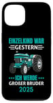 Coque pour iPhone 13 Einzelkind War Gestern Ich Werde Großer Bruder 2025 Tracteur