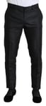 Dolce & Gabbana Mens Metallic Dress Pants with Slim Fit - Black - Size IT 50 (Men's)