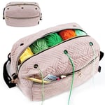 MYBAGZING Organiseur de Sac à Crochet – Sac de Tricot – Organiseur de Fil – Sac de Fil pour Crochet – Porte-Fil pour Accessoires de Crochet, Crochet et Cadeaux de Tricot, Rose, Small-10