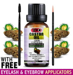 100% Pure Organic Castor Oil for Eyelashes ❤️ Eyebrows Hair Growth Body Care 🔥✅