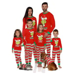 Julpyjamas The Grinch Familjenattkläder Pjs-set Matchande Pojkar Flickor Pjs-dräkter Dad Dad-XL