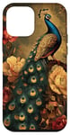 Coque pour iPhone 12 mini Paon Vintage Flower Majestic Floral Botanique