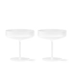 Ferm Living - Ripple Champagne Saucers - Set of 2 - Frosted - Champagneglass - Gjennomsiktig